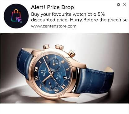 Price Drop Alert Push Notification Example