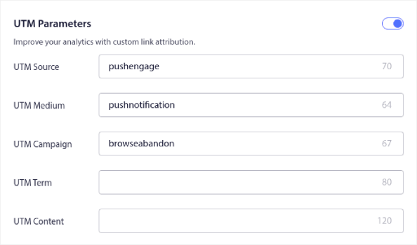 UTM parameters