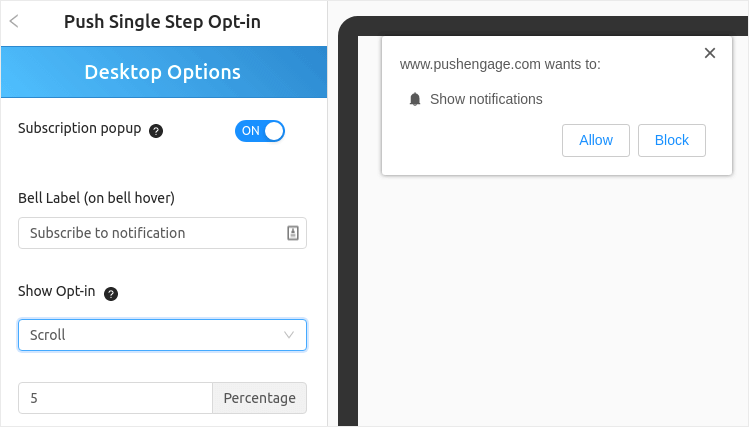 Delay Opt-In On Scroll
