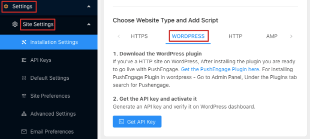 Install PushEngage WordPress plugin