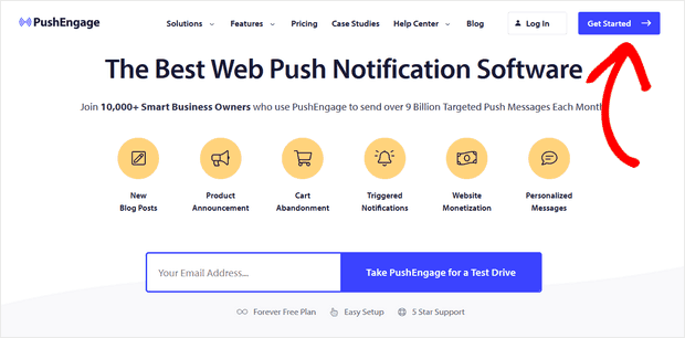 Send push notification - Web to Application, website into app