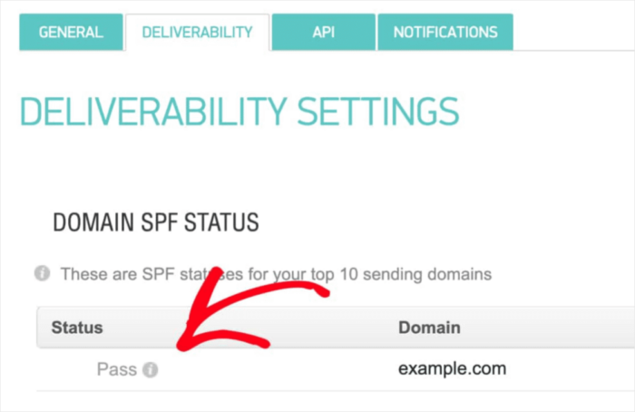 Check Deliverability Settings