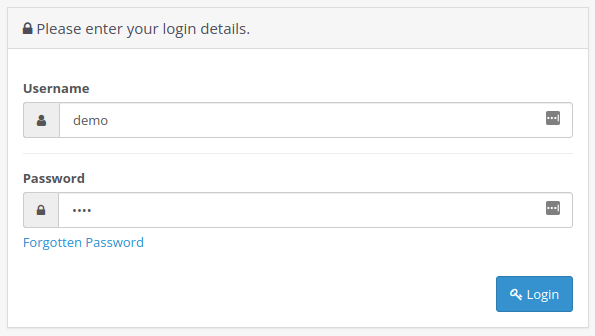 OpenCart login