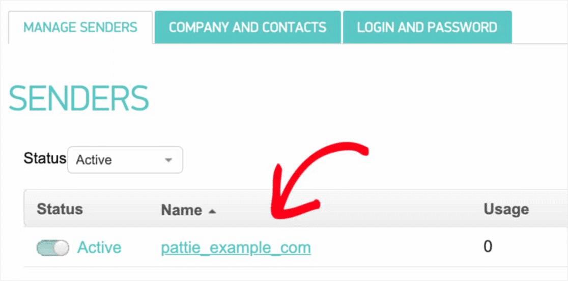 Paste Sender Name