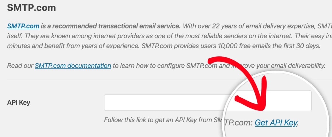 SMTP API key