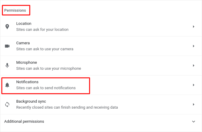 Chrome Content Settings