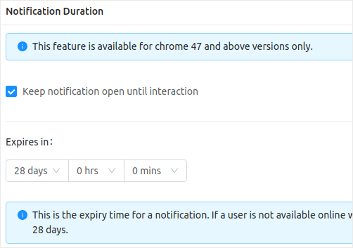 Expiry time for your push notification