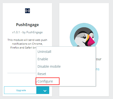 PrestaShop PushEngage installer