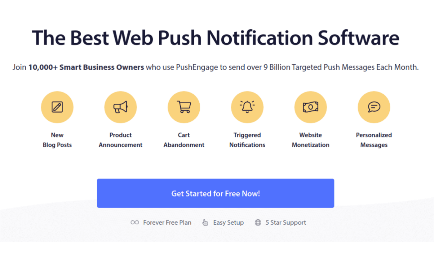 Send push notifications with PushEngage