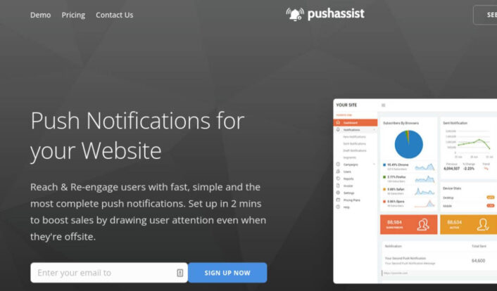 Pushassist as a Webpushr push notifications alternative