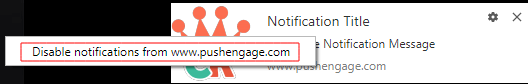 Unsubscribe push notification Chrome