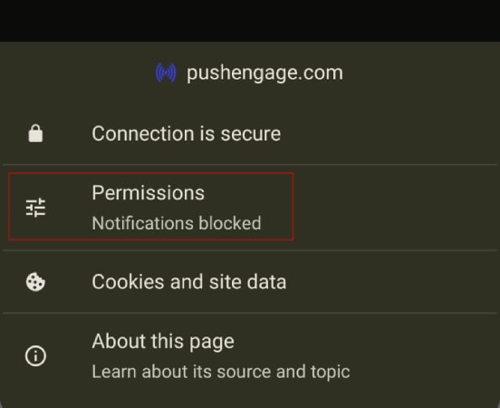 Site Permissions in Android