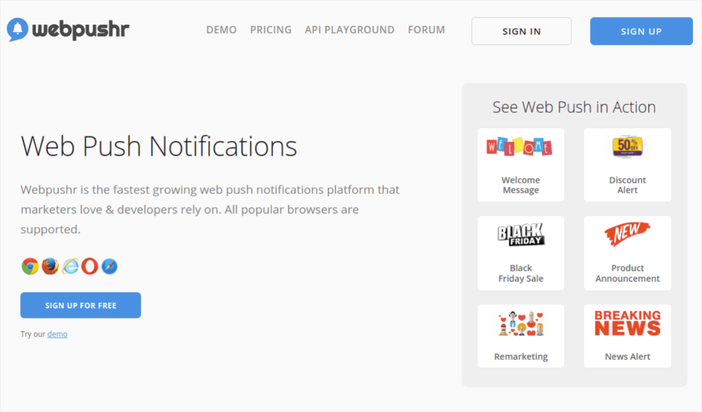 Webpushr as a WebEngage alternative