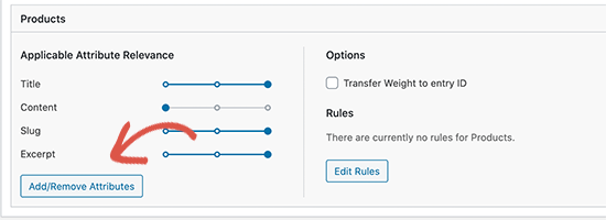 Add product attributes to SearchWP product search