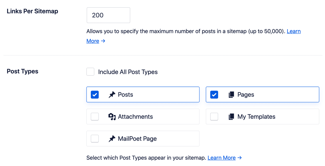 AIOSEO sitemap