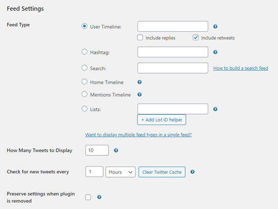 custom twitter feed style
