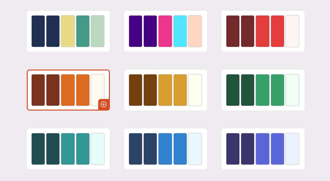 SeedProd color palettes