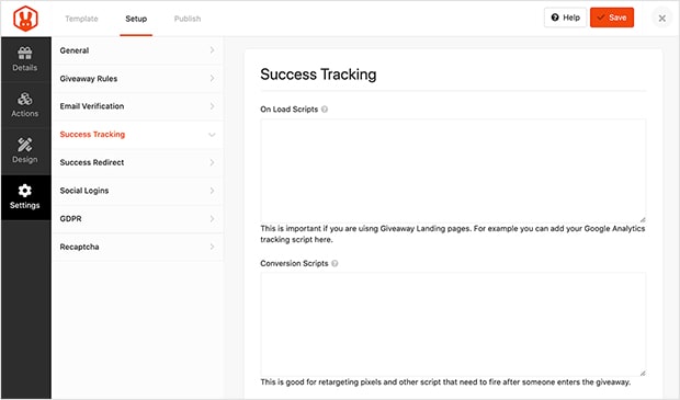 Success tracking