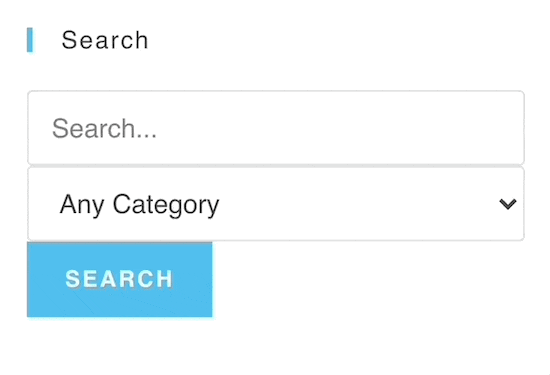 Enable search by category