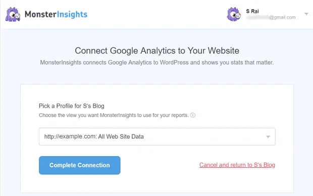 Complete Connection MonsterInsights