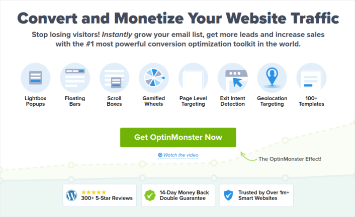 OptinMonster is one of the best WordPress newsletter plugins