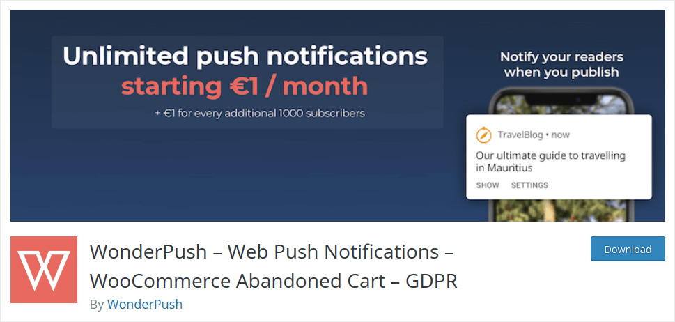 WonderPush push notifications