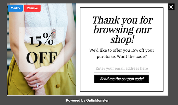 Engagement Coupon Popup