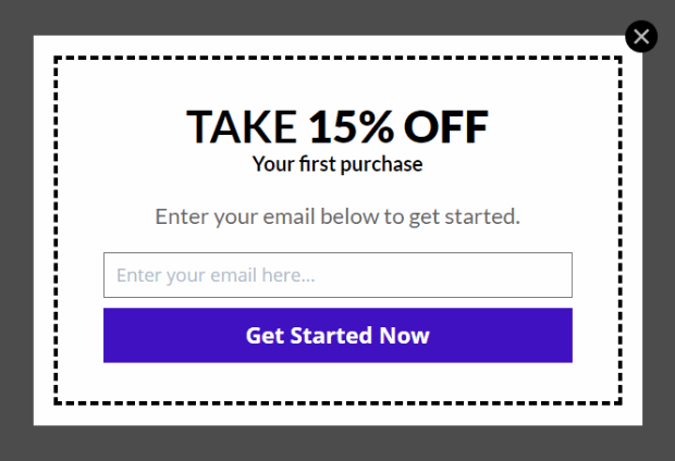 Coupon popup