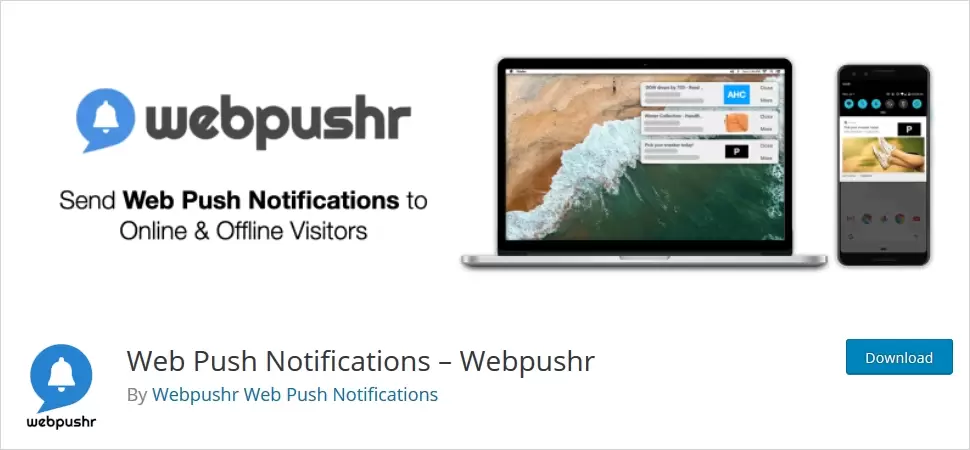 Webpushr web push notifications