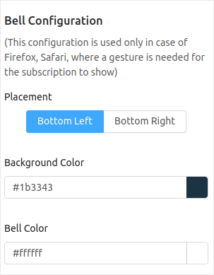 Bell configuration for single step optin