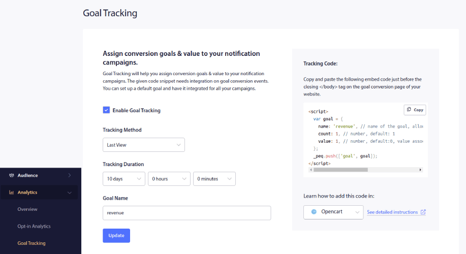 Goal Tracking