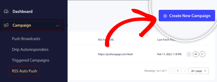 New RSS Auto Push Campaign