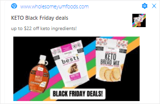 Wholesome Yum Black Friday campaign
