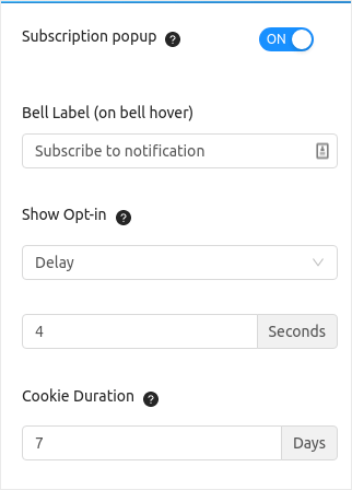 single step optin settings