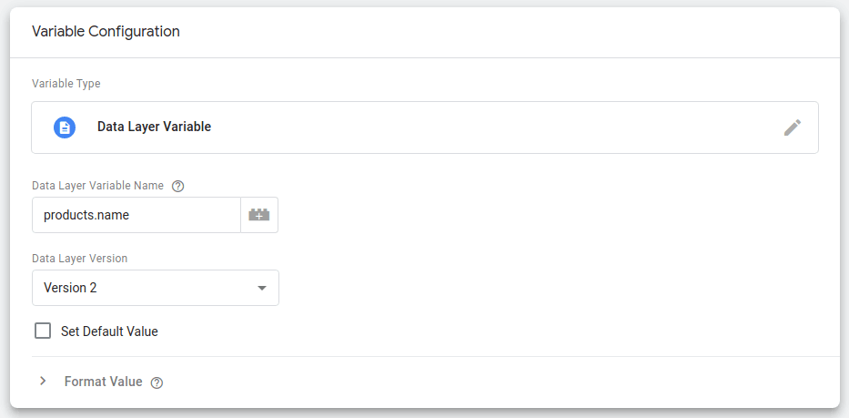 Add dataLayer variable to GTM