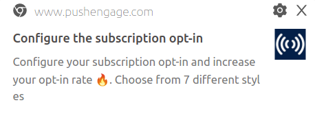 Configure Optin Notification