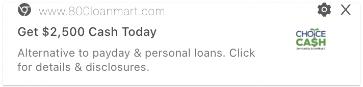 LoanMart push notifications for engagement