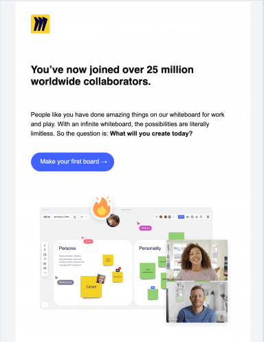 Miro Welcome Email
