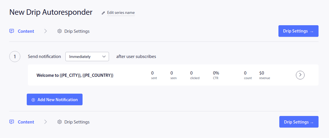 New Drip Autoresponder Flow