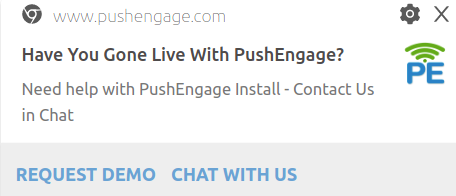 PushEngage Welcome Demo