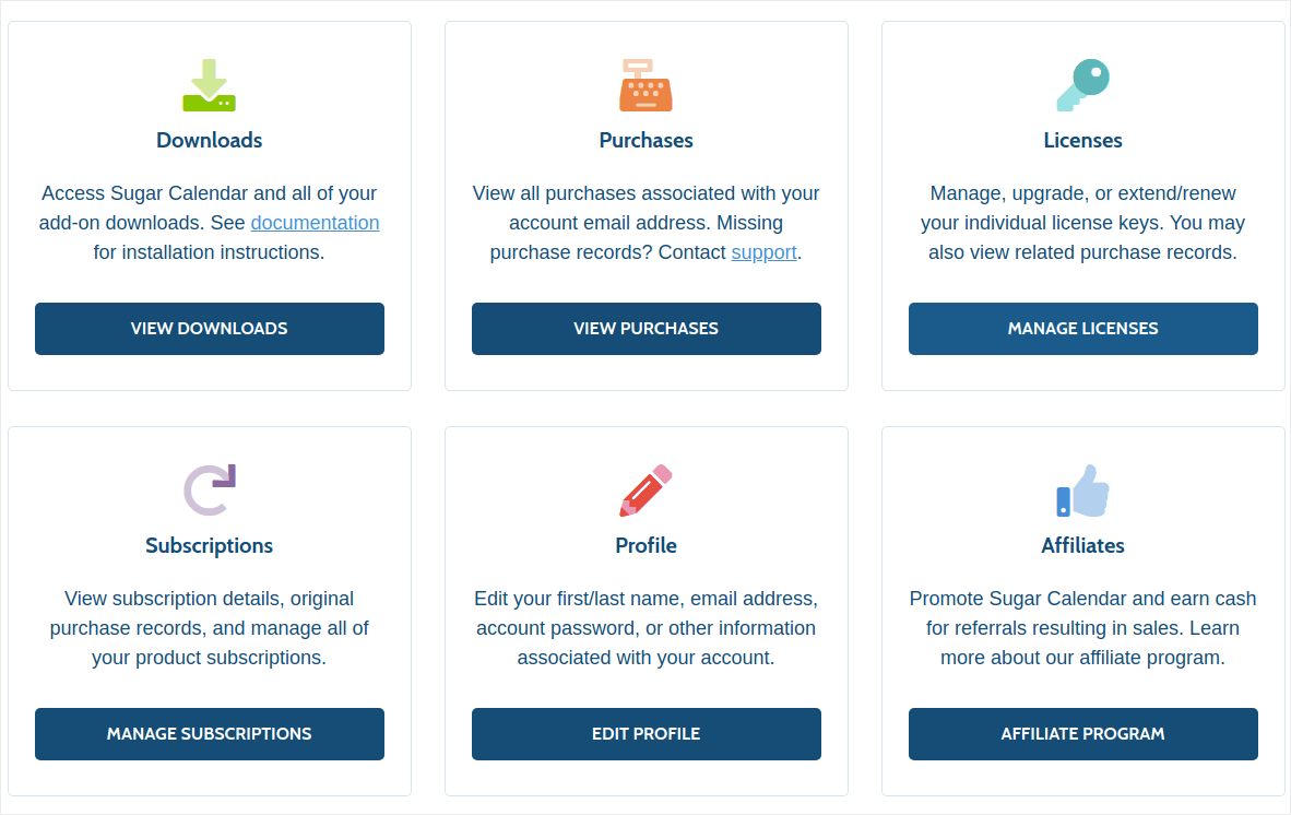 Sugar Calendar License Field