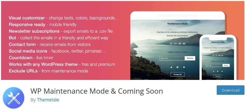 WP Coming Soon and Maintenance Mode