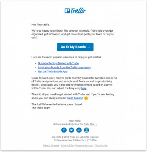 Welcome-message-Trello