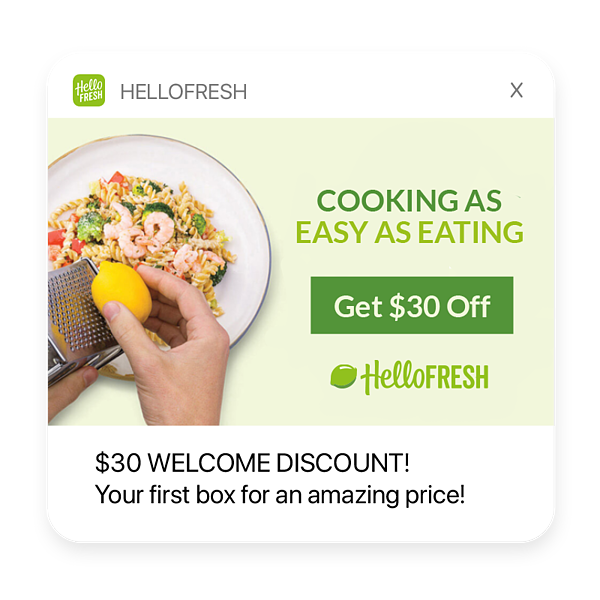 hellofresh welcome push notification