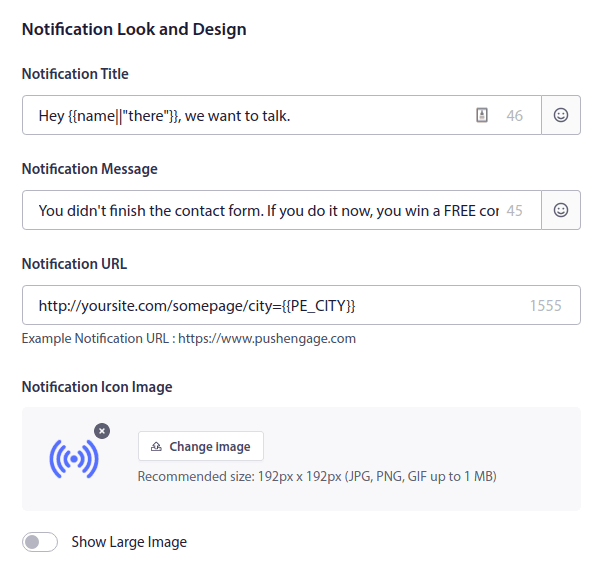 Form Abandonment Notification