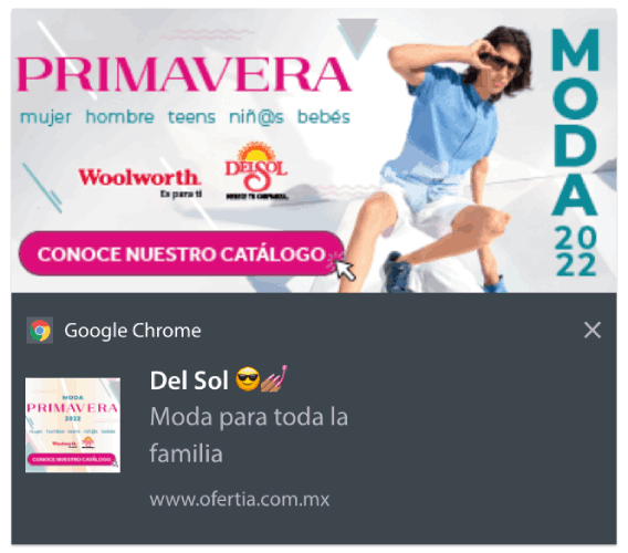 Ofertia push notification