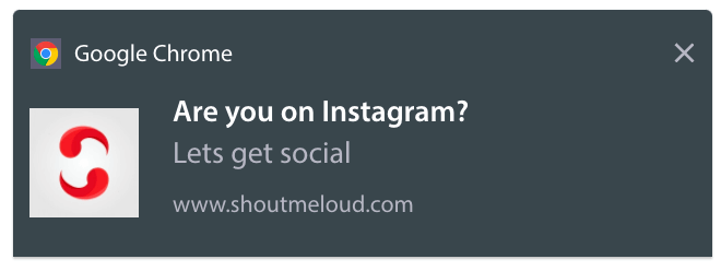 ShoutMeLoud push notifications