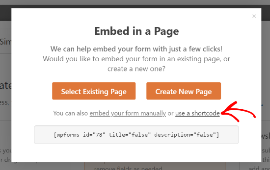 Form Embed Options