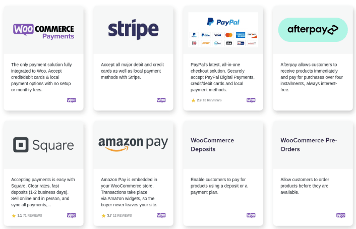 WooCommerce Payment options