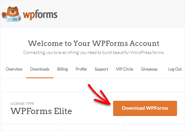 Download the WPForms plugin